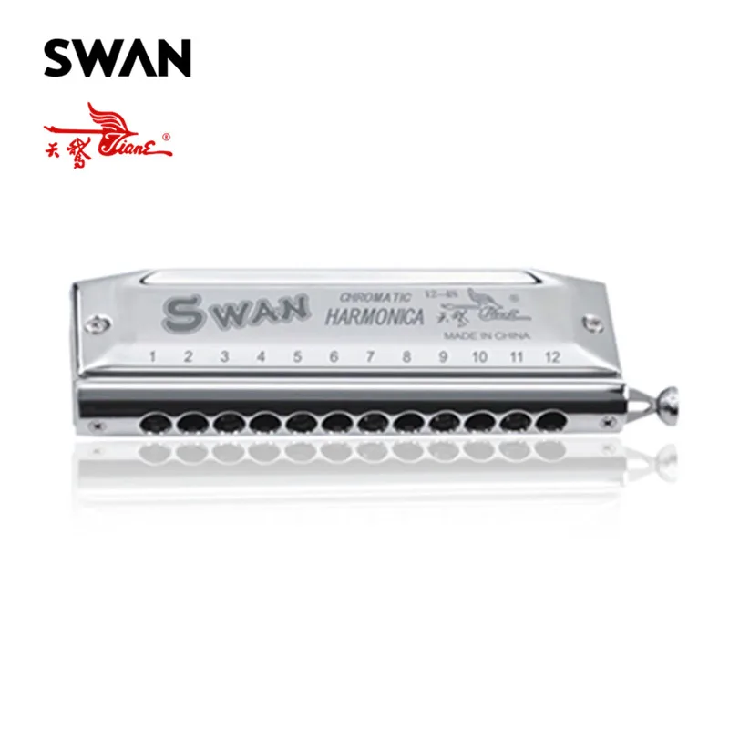 

Swan 12 Holes 48 Tones Chromatic Harmonica Extra Thickness Board Musical Instruments Woodwind Accordions Teach Perform SW1248-3