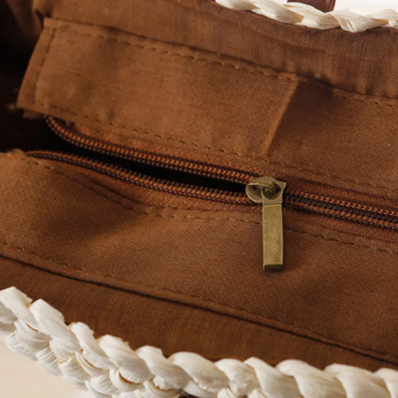 Women Bohemian Handbag Lady Summer Beach Straw Bags Female Weave Shopping Shoulder Bag Large Handmade Casual Simple Bag SS3030 (16)