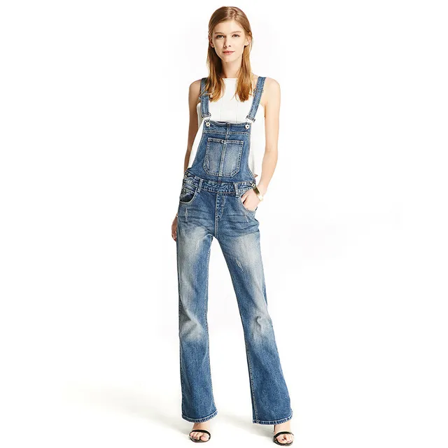 womens bell bottom overalls