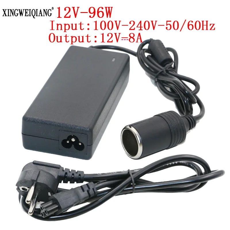 

96 W AC 100 V - 240 V to DC 12 V car cigarette lighter AC / DC adapter converter transformer DC Electrical transformer equipment