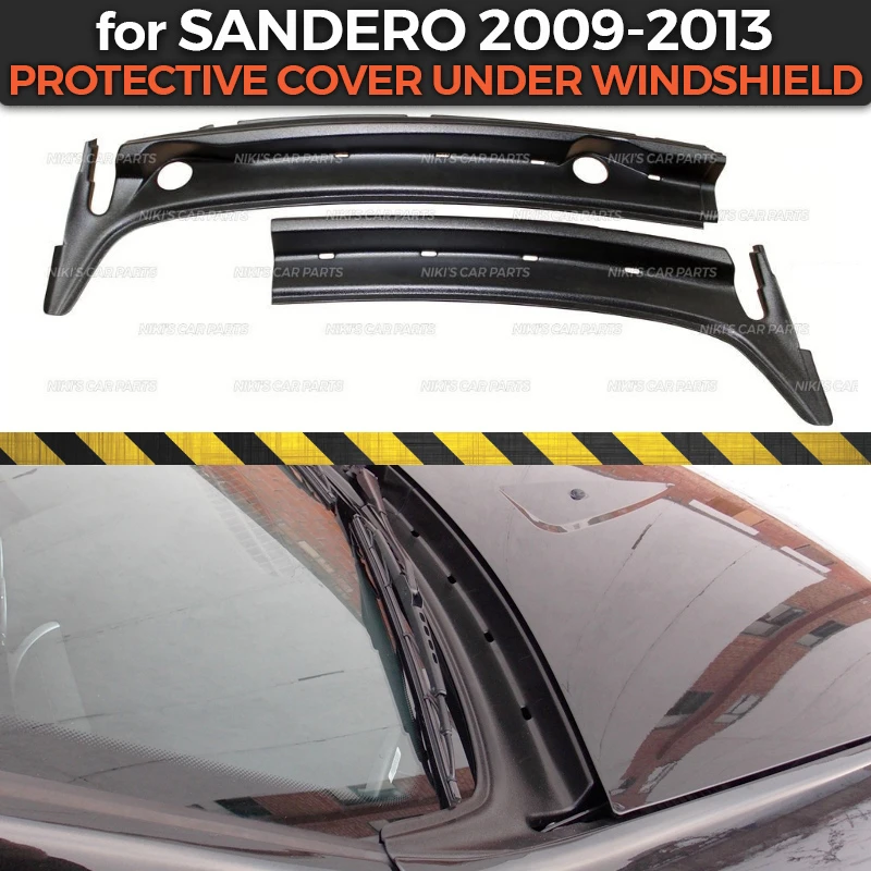 protectora para Renault Sandero / Stepway 2013, cubierta para parabrisas, Jabot, embellecedor de plástico accesorios de protección estilo|Estilo cromado| - AliExpress