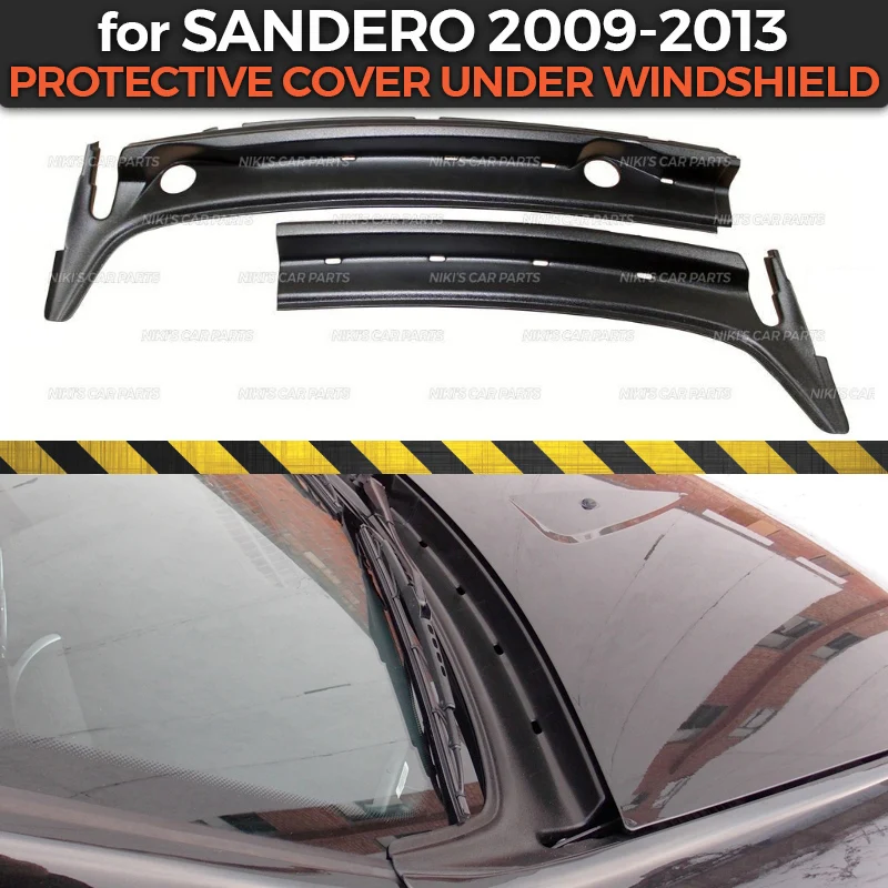 

Protective cover for Renault Sandero / Stepway 2009-2013 under windshield Jabot ABS plastic trim accessories protection styling
