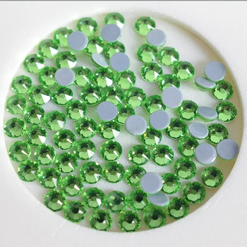

16cut SWA Crystal Rhinestone 1440pcs/Lot Peridot Nail Art Hotfix Rhinestones DMC Glass Stones