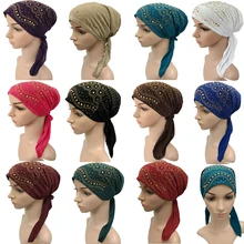 Muslim Inner Hijab Cap Women's Headwear Underscarf Islamic Head Wrap Hat Bonnet
