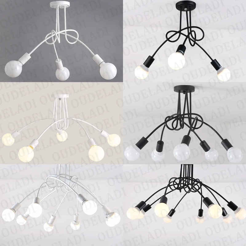  American wrought iron LED Ceiling Lights living room modern E27 ceiling lamp decoration home lighti - 32951925806
