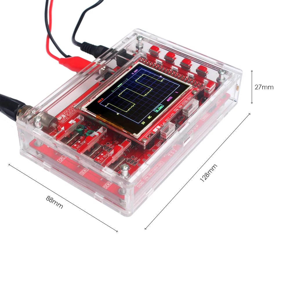 DSO138 2," TFT карманный цифровой осциллограф комплект diy части ручной+ акриловый DIY чехол оболочка для DSO138