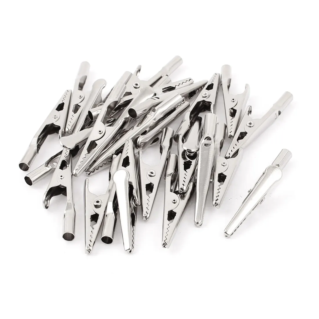 UXCELL 25 Pcs/lot 8mm / 0.31" Jaw Open Width Metal Alligator Clip