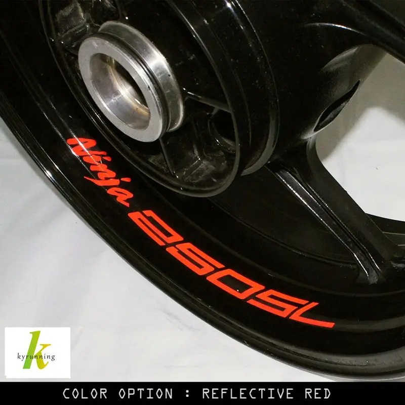 8 X CUSTOM INNER RIM DECALS WHEEL Reflective STICKERS STRIPES FIT