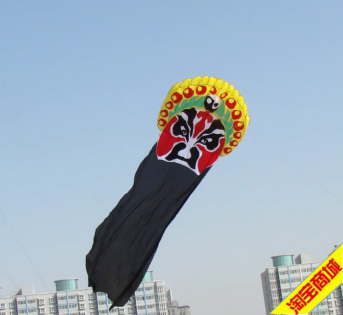 

3d ripstop nylon fabric big soft flying single line kite Chinese traditions Peking Opera kite outdoor fun beach games toys bar