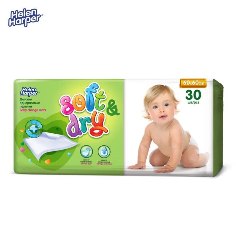 HELEN HARPER Детские впитывающие пеленки Soft&ampDry 60х60 (30 шт.) | Мать и ребенок