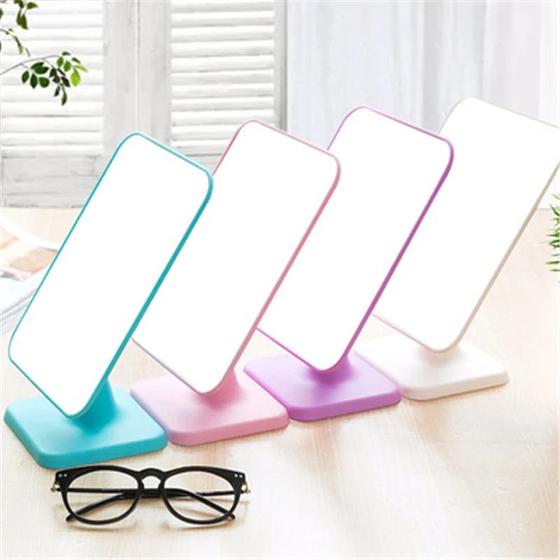 

1526 single side table makeup mirror colorful large square dresser folding portable Princess mirror cosmetology mirror