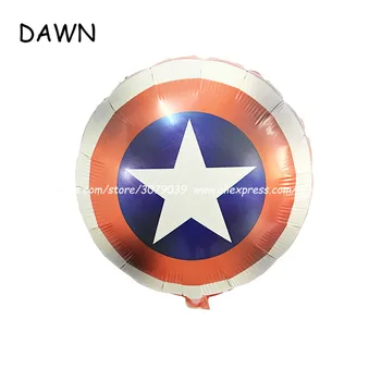 

Wholesale 50pcs/lot 18 inch captain shield aluminum balloon ball children birthday party helium balloon decoration supplies