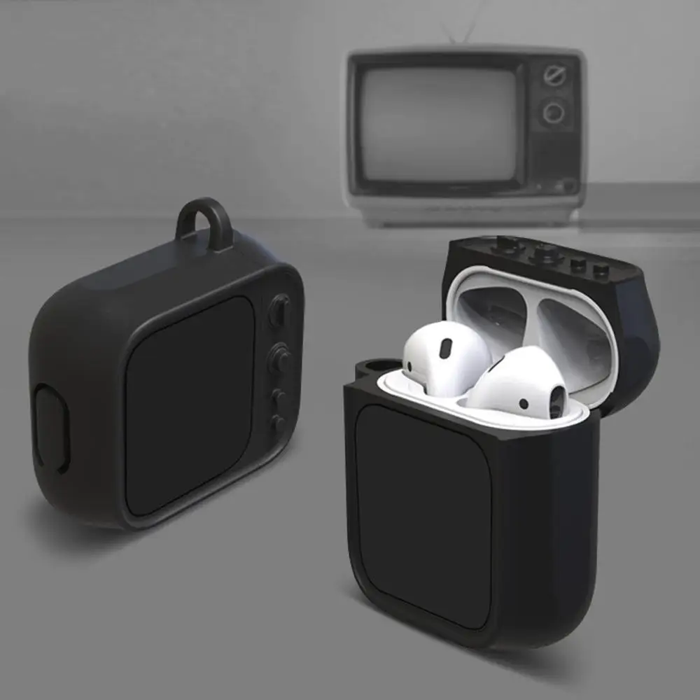

Retro Design Television airpods silicon case protection high quality Protector Wireless Case earpads headphone covers wholesale