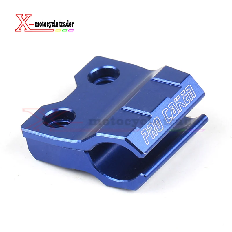 CNC Blue Brake Line Hose Clamps Holder For YZ WR 125 250 YZF WRF 250
