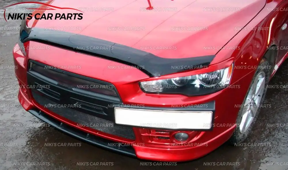 Подиум рамки номерного знака для Mitsubishi Lancer X 2007 2010 на переднем бампере АБС пластик