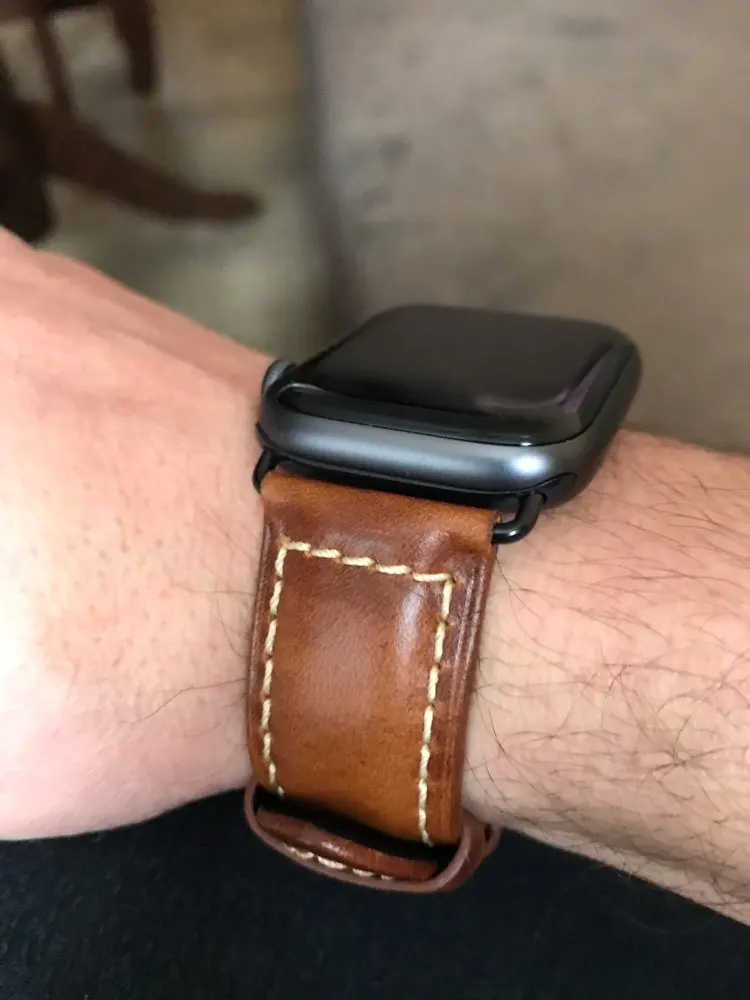 Apple Watch Band genuine leather band strap 44mm, 40mm, 42mm, 38mm, Series 1 2 3 4 colors green, blue, black & brown