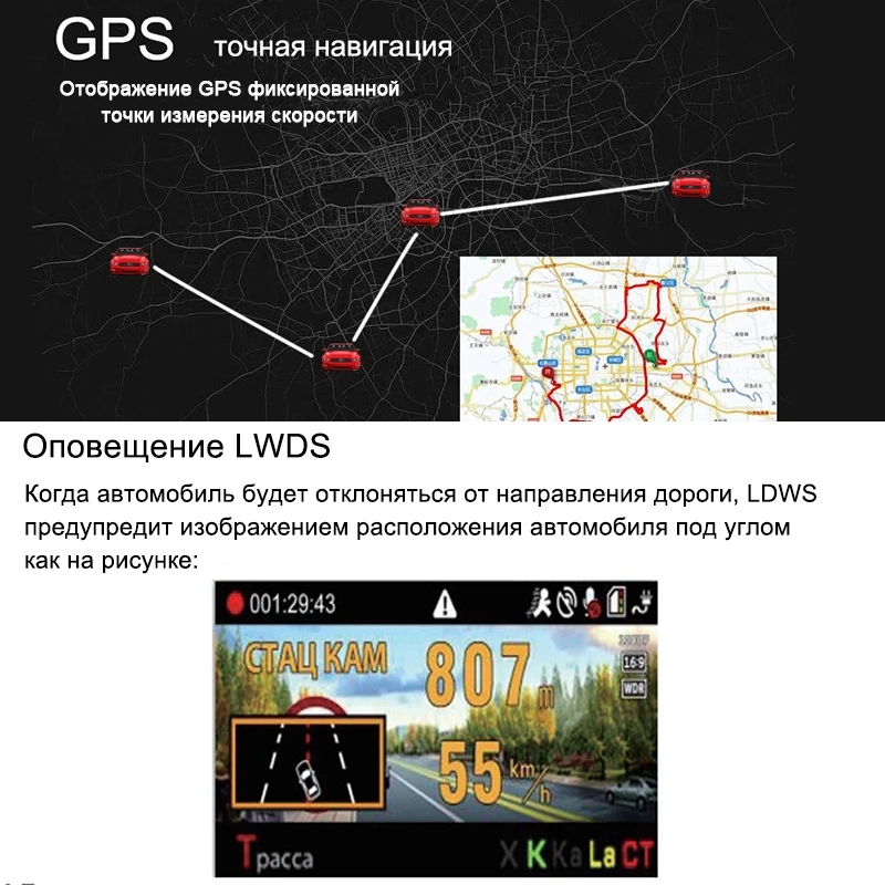  XPX G575-STR Car dvr Dash cam Car dvr 3 in 1 Radar detetor GPS Ambarella A12 SFull HD 1296P Signatu