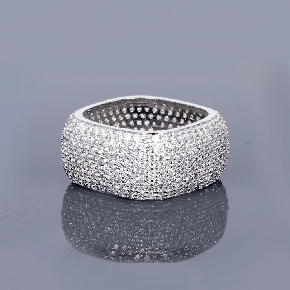 DreamCarnival 1989 Clearance Sale Full Paved AAA Cubic Zirconia Luxury Party Jewelry Bague Hot Selling Cheap Rhodium color Rings
