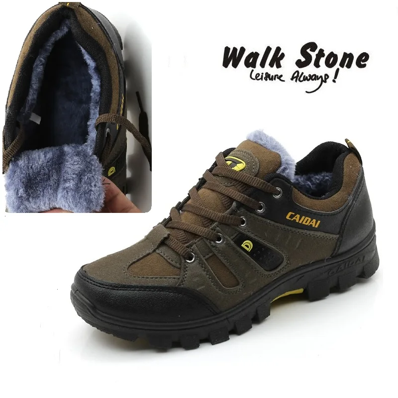 New Arrival Classics Style Walking Work Men Hiking Shoes Lace Up Winter