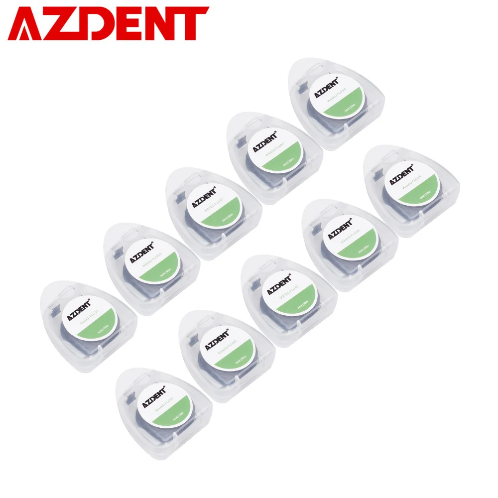 AZDENT 10 Коробка 50 м/катушка бамбуковый древесный уголь зубная нить встроенная