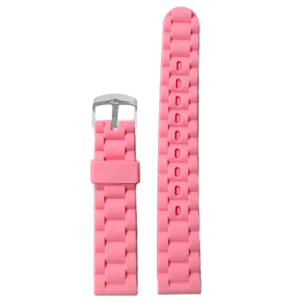 16 мм розовый Mimosa силиконовый желе резиновый ремешок для часов WB1060L16JB|watch band black