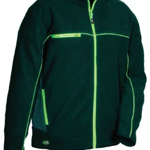 Флисовая Куртка с длинной молнией зеленого цвета