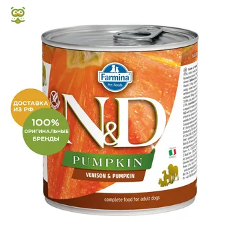 

N&D Dog Pumpkin Adult консервы для взрослых собак всех пород, Оленина и тыква, 285 гр.