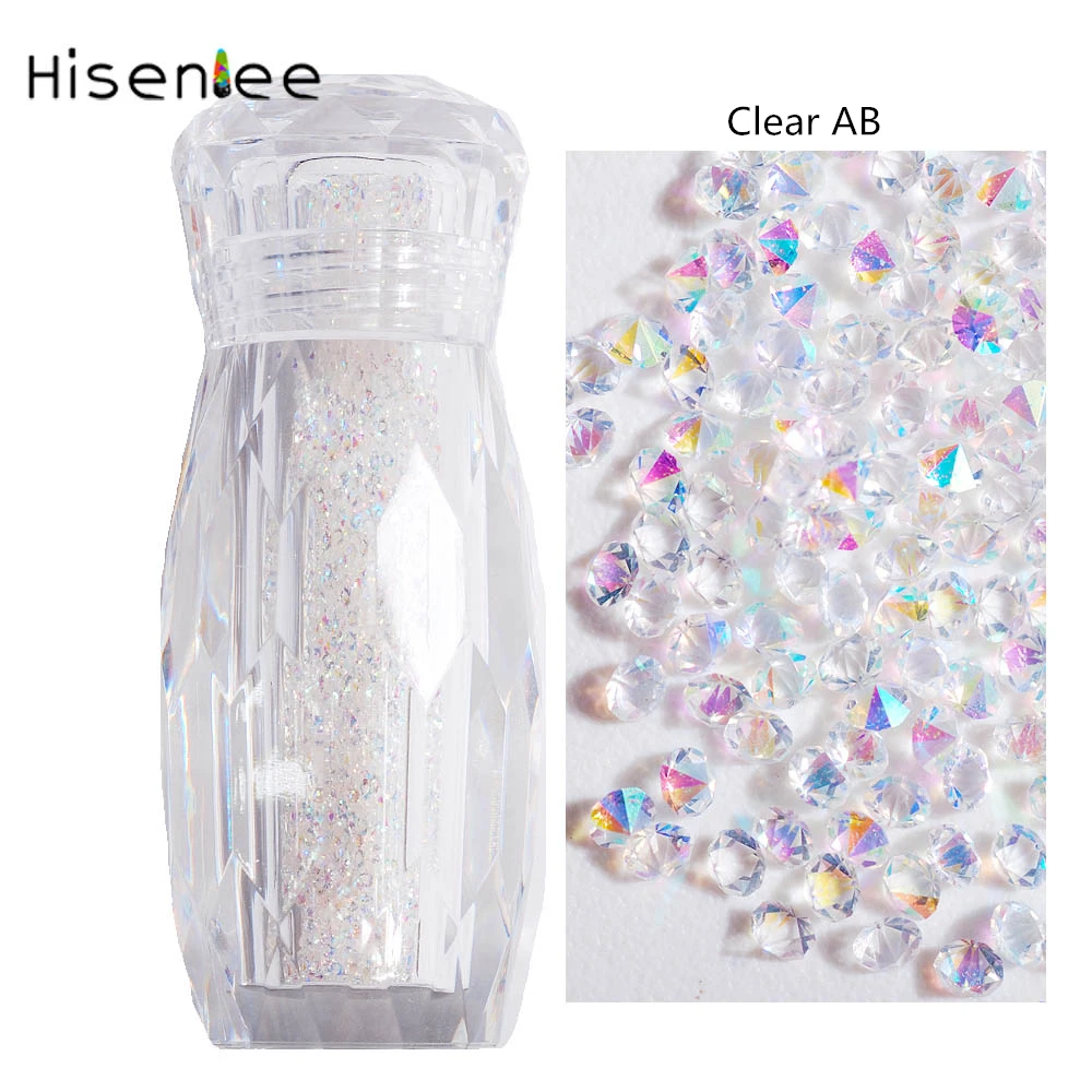 2880 шт/бутылка 1,1 мм кристально чистый цвет ногтей художественные стеклянные разноцветные стразы микро алмазные Пикси DIY Маникюр 3D украшения
