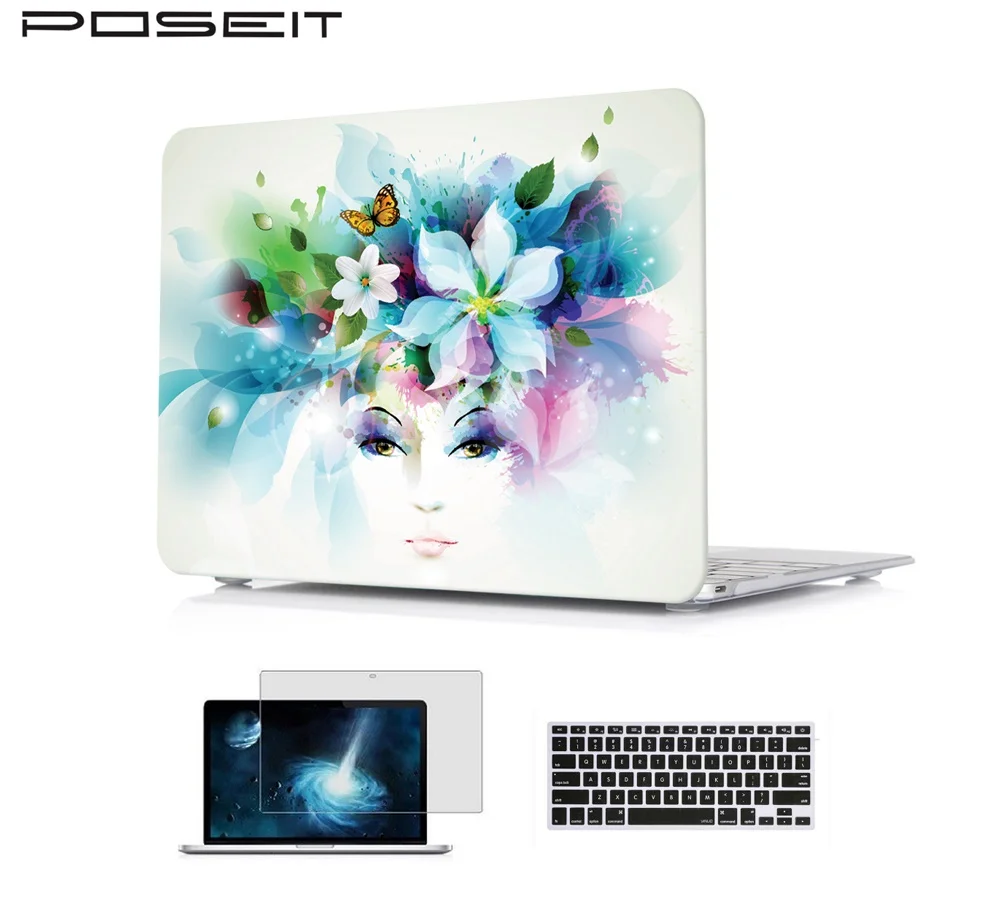 

Hard Case+Keyboard Cover+Screen protector For Macbook Air 11 13 inch Pro13 15 Retina 12 13 15 Case laptop shell Protective Bag