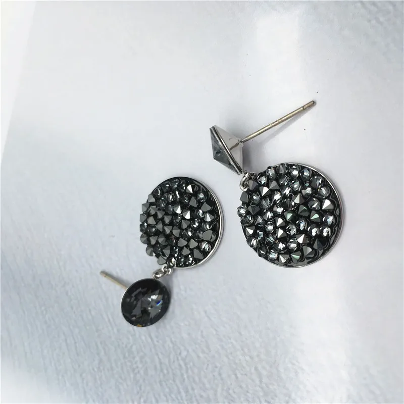 Ms Betti 2021 Zhefanku Spring Unique Design For Lady Round Maxi Drop Earrings With Crystal From Austria For Graduation Party