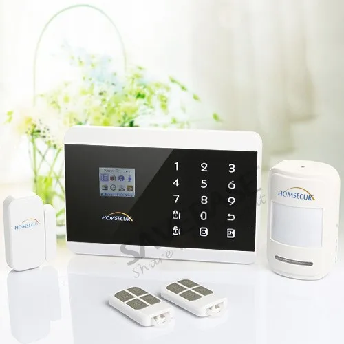 

HOMSECUR Android/iPhone APP GSM/PSTN Autodial Home Security Alarm System RU Menu