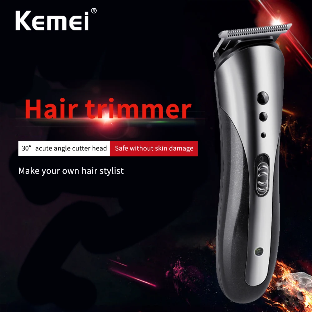 Kemei Портативный электрические триммеры, машинки для стрижки волос нос триммер для бороды бритвы волосы резки с 4 гребень для Для мужчин 1407