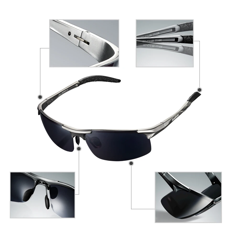 Kopen Reedoon Gepolariseerde Zonnebril HD Lens Metalen Frame Sport Zonnebril Merk Designer Voor Mannen Vrouwen Rijden Vissen Outdoor R8177