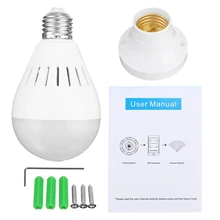 Hot 128G Smart Home LED Lamp Bulb E27 HD 360 Degree Panoramic Wireless WiFi IP Camera Bulb Security FIsh Eye Camera Lamp