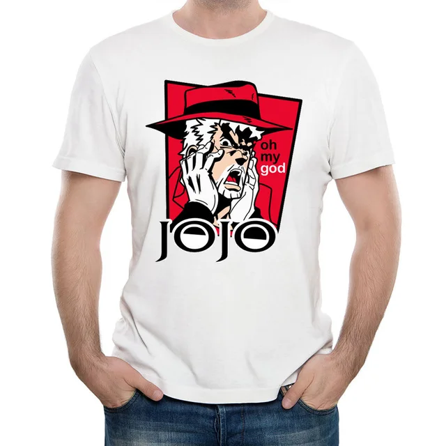 

JoJo Bizarr Adventure T Shirt Design Manga Anime T-shirt Cool Novelty Funny T shirt Style Men Printed Fashion Tee