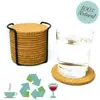 6/10/20 piezas de madera natural redonda Slip Slice taza Mat Coaster té taza de café sostenedor de bebidas para DIY decoración para la Mesa almohadilla duradera ► Foto 2/6