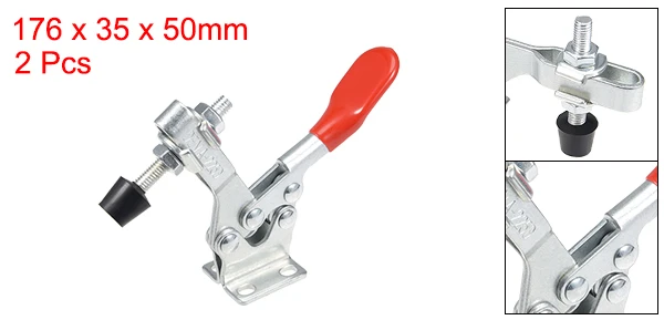 size 1 Uxcell Toggle Clamp Horizontal Clamp Quick Release Tool types Capacity for quickly holding down sheet metal circuit board 2pcs - Цвет: size 1