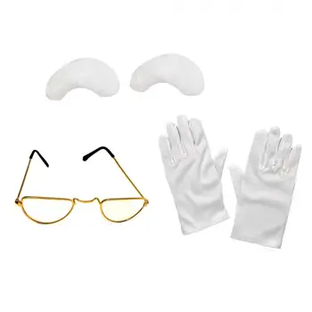 

SANTA CLAUS 3 PIECES GLASSES GLOVES AND EYEBROWS FATHER CHRISTMAS PARTY FANCY DRESS ACCESSORIES ACESSORY SET I LOVE FANCY DRESS