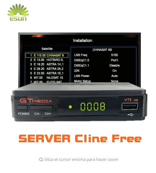 1 year Europe Cline in freesat GT media V7S HD with USB free wifi FTA DVB