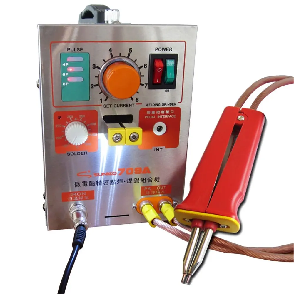 

1pcs/lot 110V US plug SUNKKO 709A Spot Welder Welding & Soldering Station with Universal Welding Pen for 18650 lithium Battery