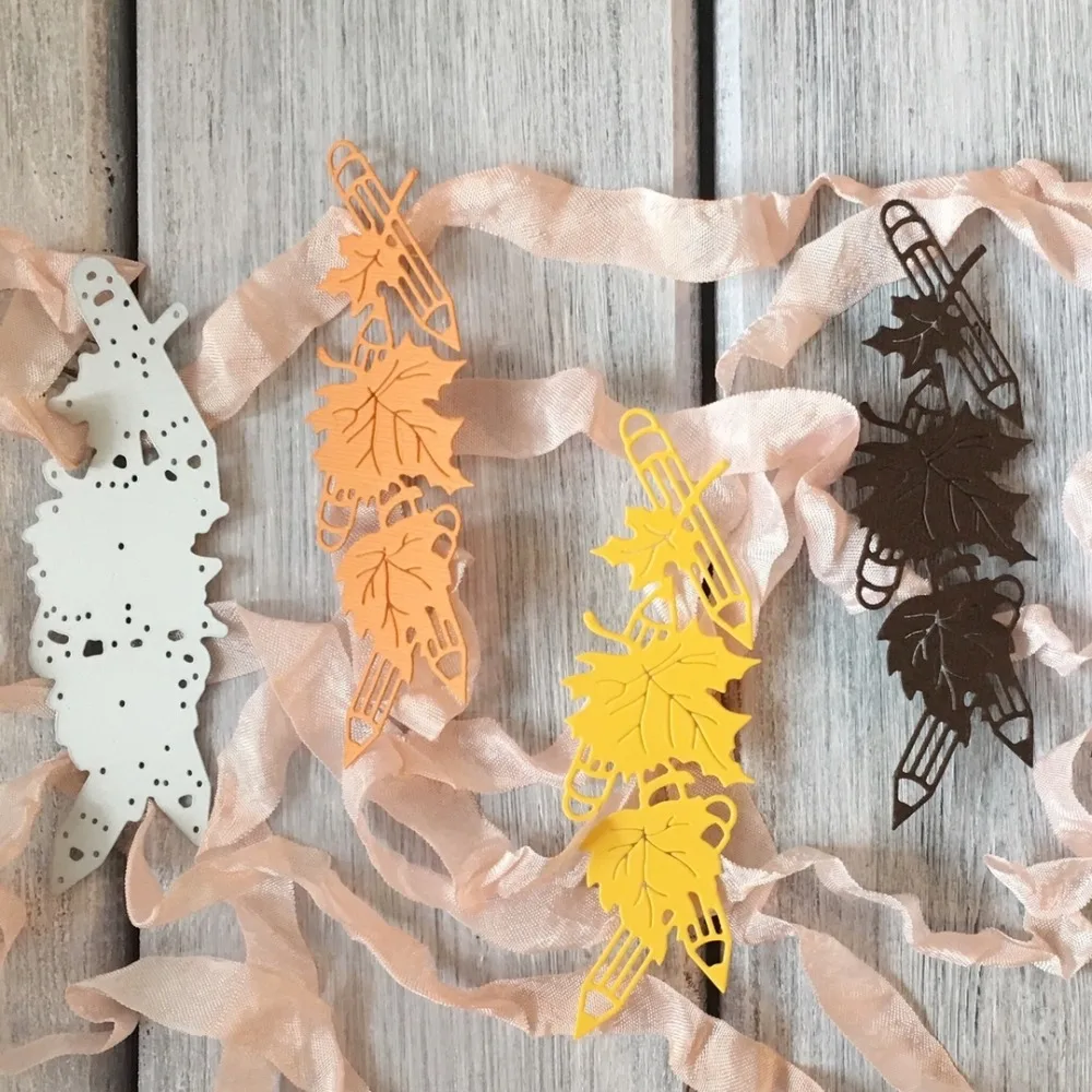 

ArtScrap Autumn School Pencils Metal Cutting Dies Stencils For DIY Scrapbooking Card Decorative Craft Embossing
