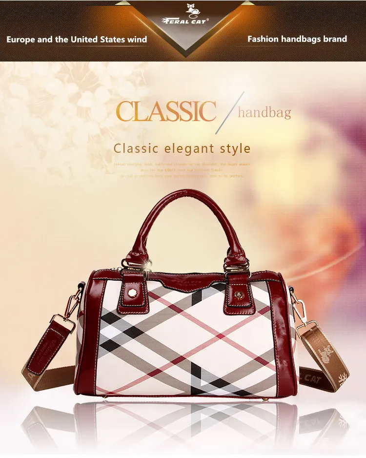 FERAL CAT 2017 Women Luxury Elegant Fashion Handbag Shoulder Bags Ladies Leather Handbags Female Messenger Bag68