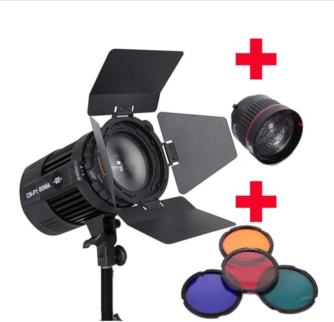 US $340.70 Nanguang P100WA Radio LED Studio Light Annular Lamp DSR DSLR Camera Photo Phone Light SpotlightNG10X Focus LensFilters