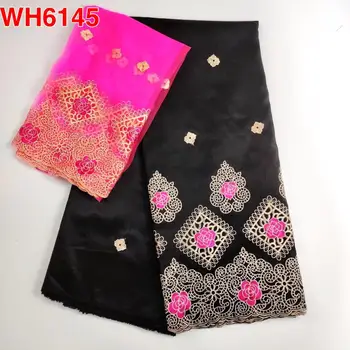 

2019 African George lace Fabric With 2yards Tulle Lace Fabric African George Wrapper Blouse Nigerian George Fabric For Dress