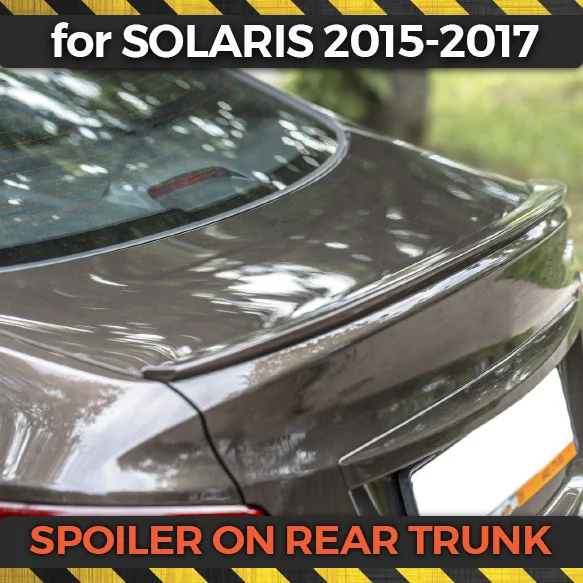 

Lip spoiler for Hyundai Solaris 2015-2017 ABS plastic sport style car styling car accessories decoration aero dynamic racing