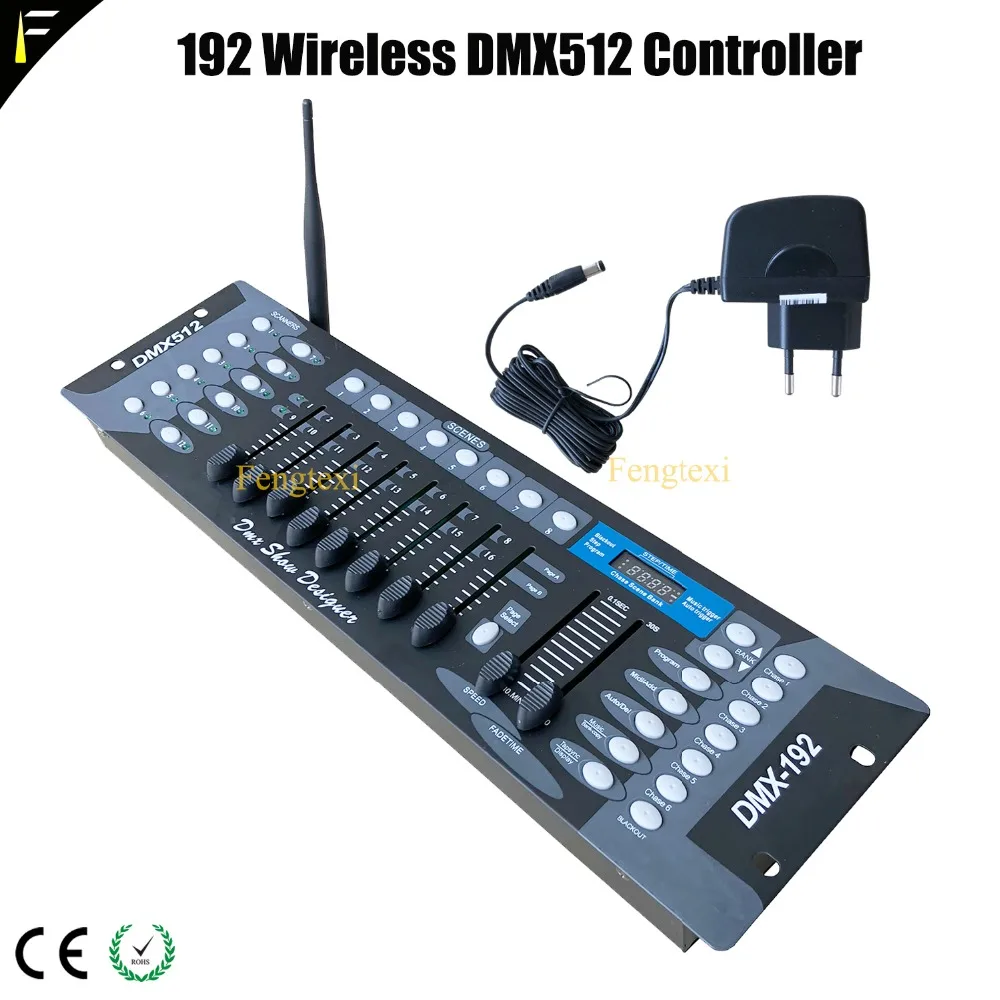 Canais de Fase Movendo a Cabeça Leve para o para o Disco com 2.4g Sistema sem Fio Dmx 512 dj 192ch Dmx512 Controlador Console 192 Disco Equipamentos