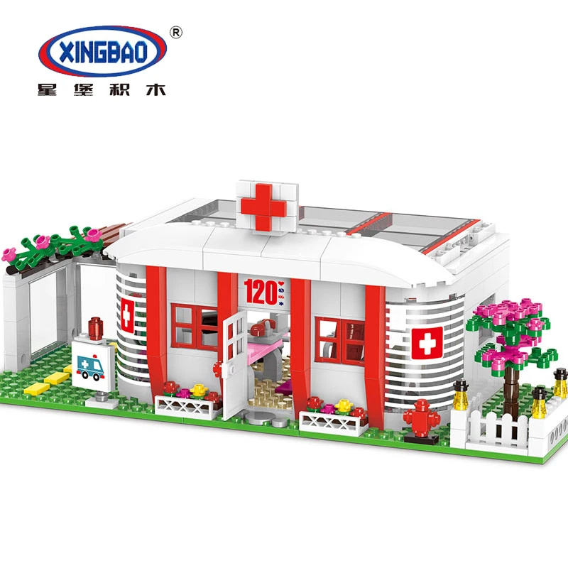 

XINGBAO 12009 City Rescue the school Hospital Ambulance Girls Friends Compatible Legoinglys Set Building Blocks Bricks Toys