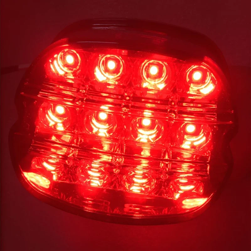 Tanie Motocykl światło tylne led przydymione soczewki lampka tablicy rejestracyjnej hamulca tylny przystanek 12v dla harley dyna Road King softail touring