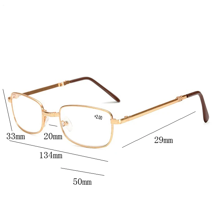 Zilead Alloy Foldable Reading Glasses Women&Men Presbyopic Eyeglasses Hyperopia Eyewear oculos de grau With Case Gifts