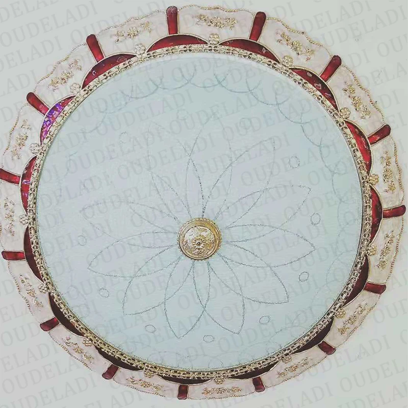  European style Round Glass Ceiling Lights warm romantic simple LED bedroom light crystal ceiling la - 32950455503